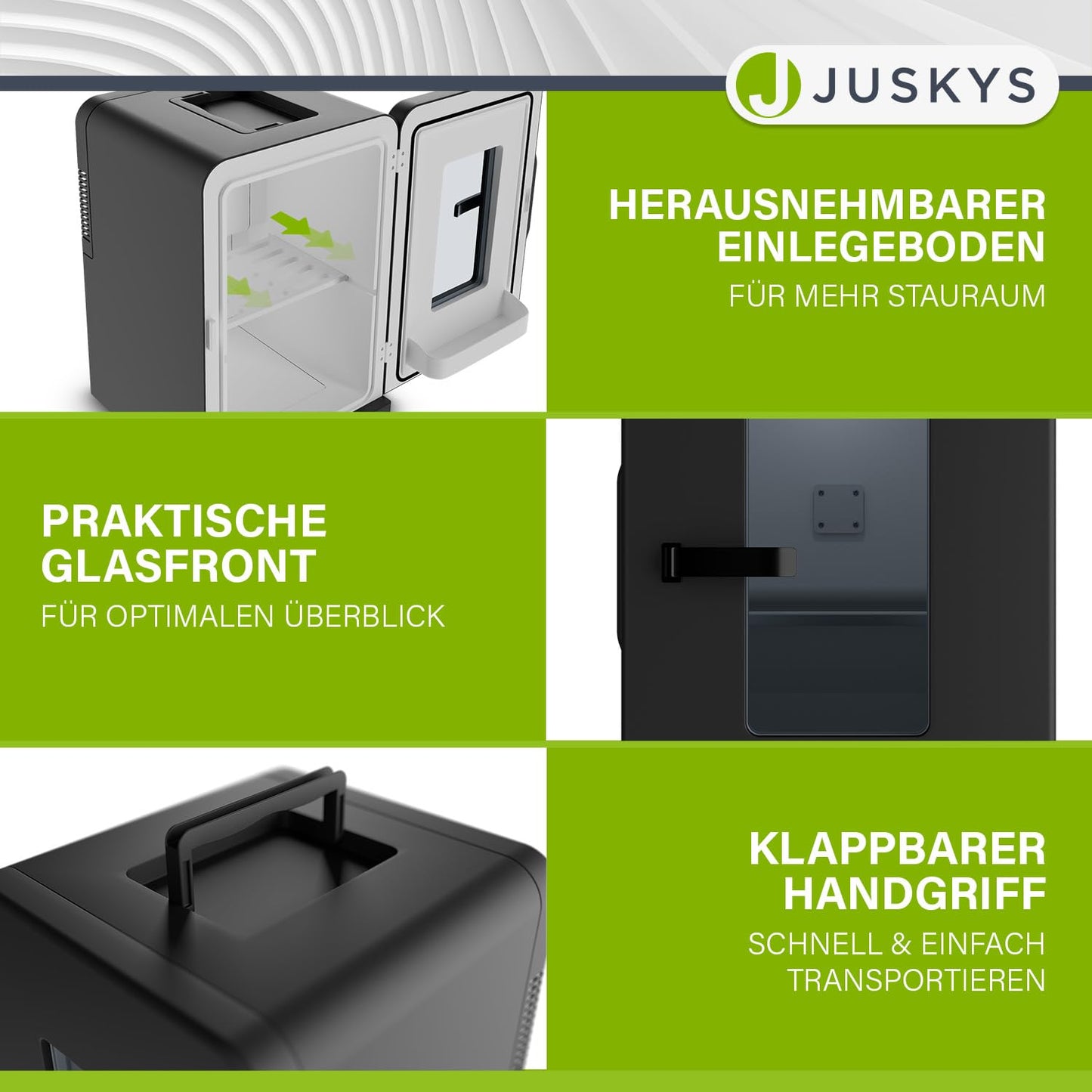 Juskys 2-in-1 Mini-Kühlschrank