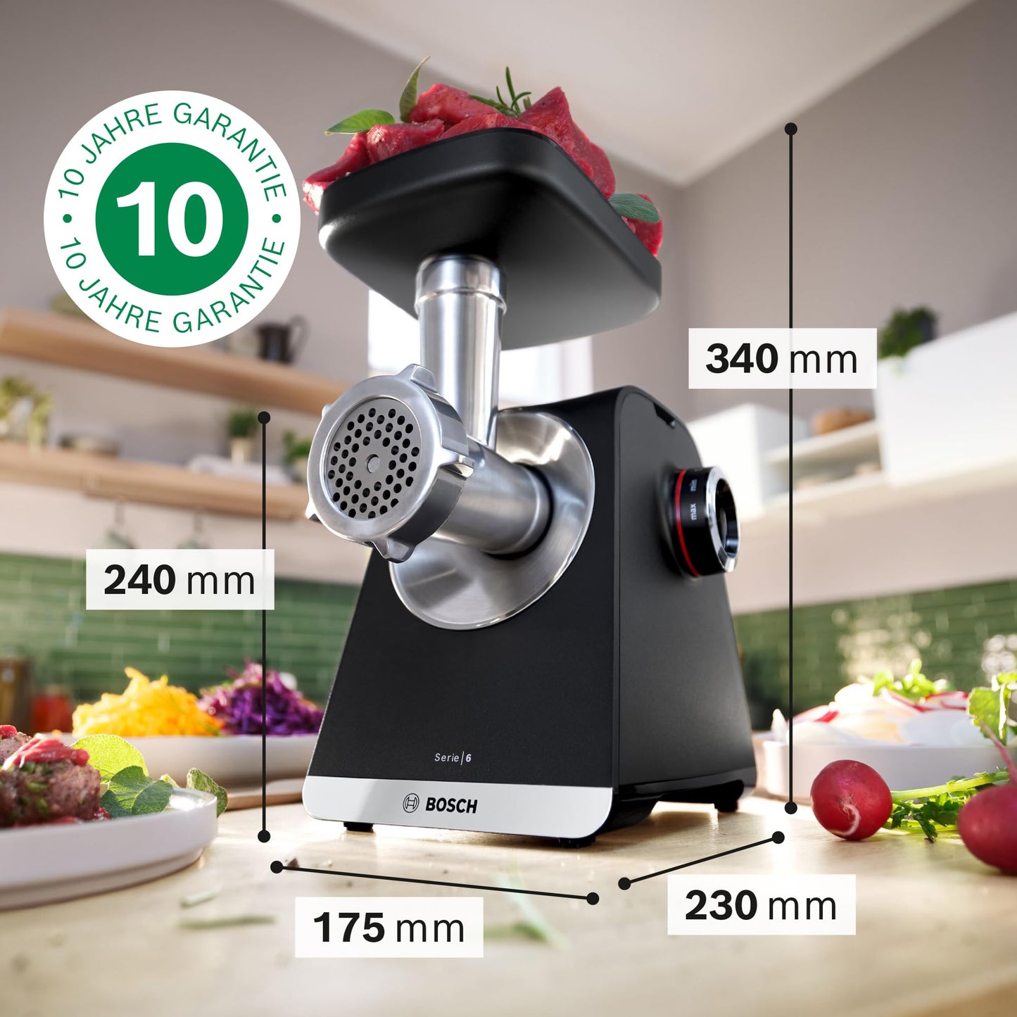 Bosch MultiPower Serie 6 Fleischwolf MFWS682B