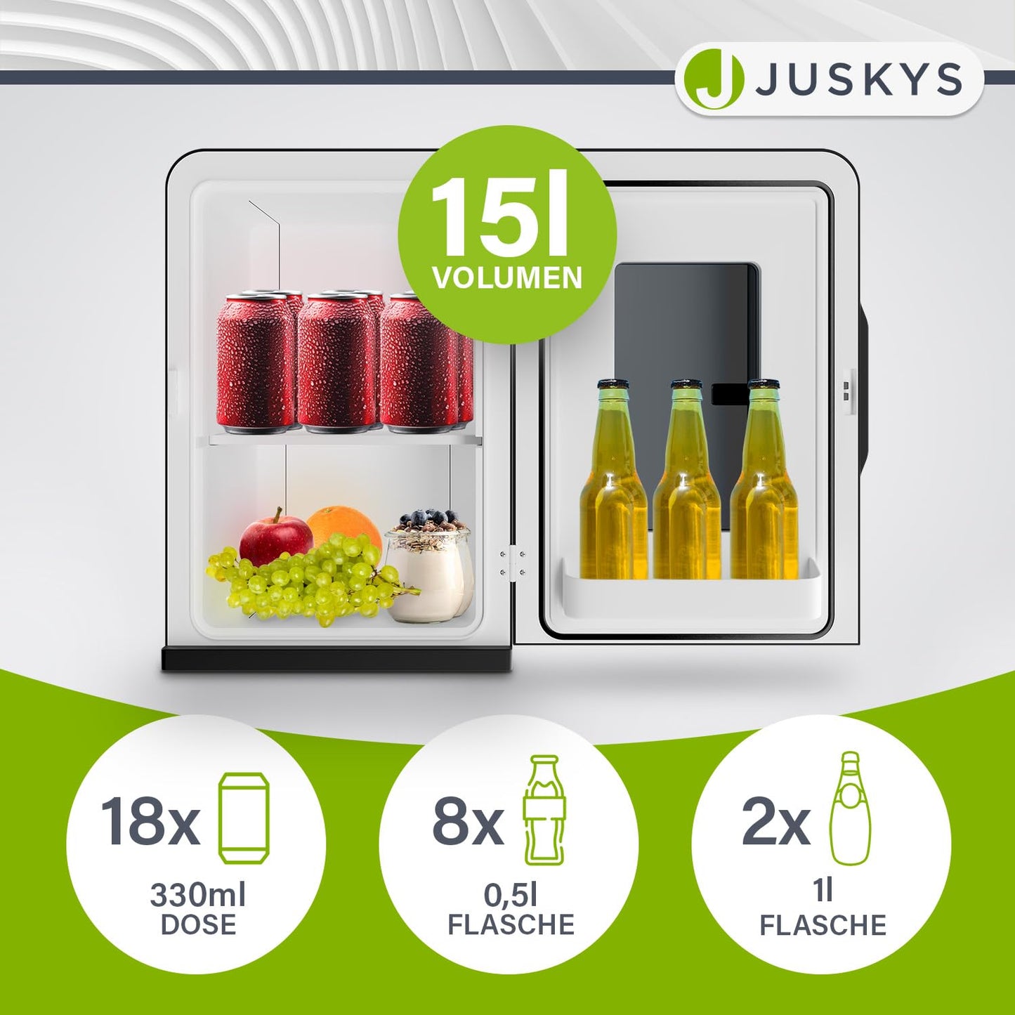 Juskys 2-in-1 Mini-Kühlschrank