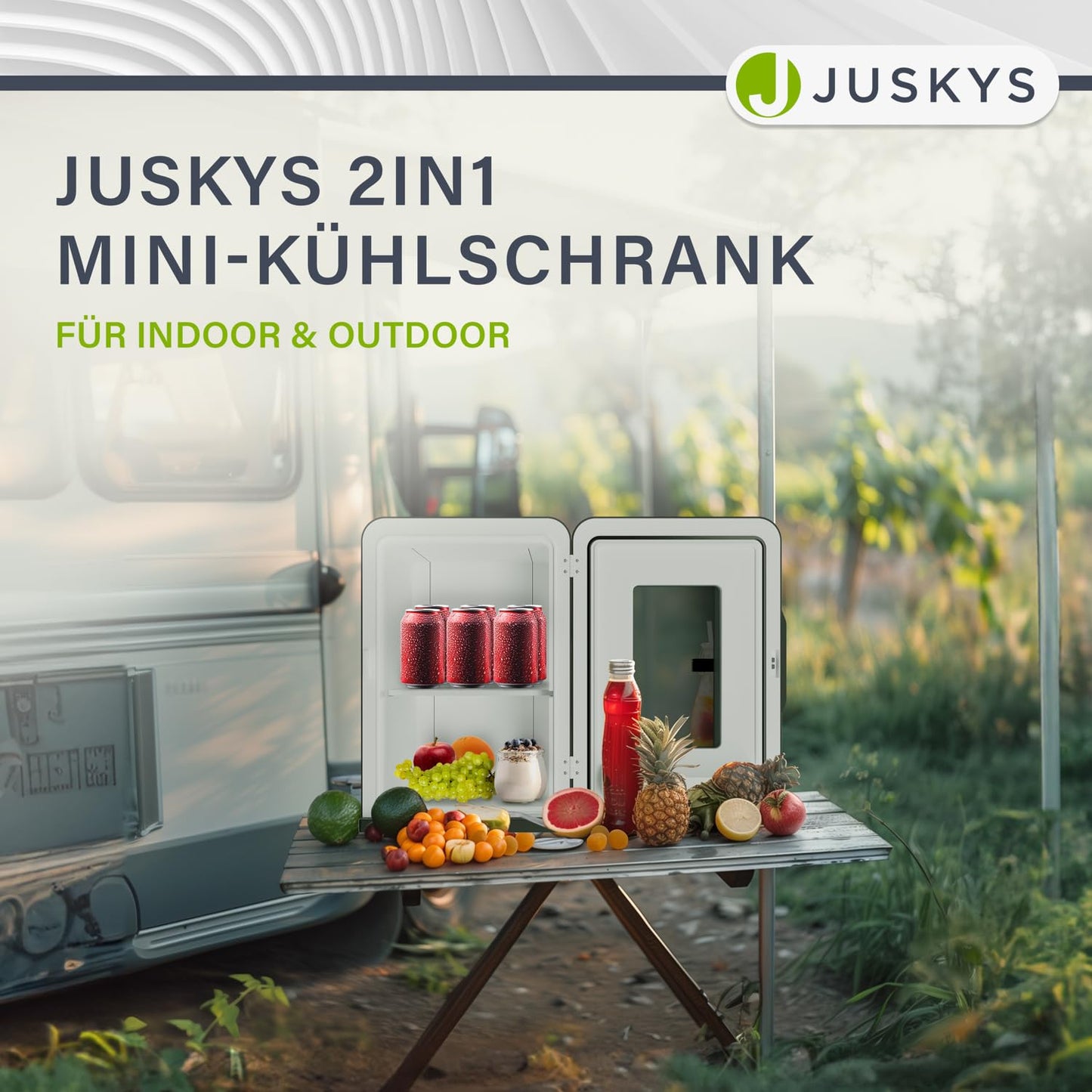 Juskys 2-in-1 Mini-Kühlschrank