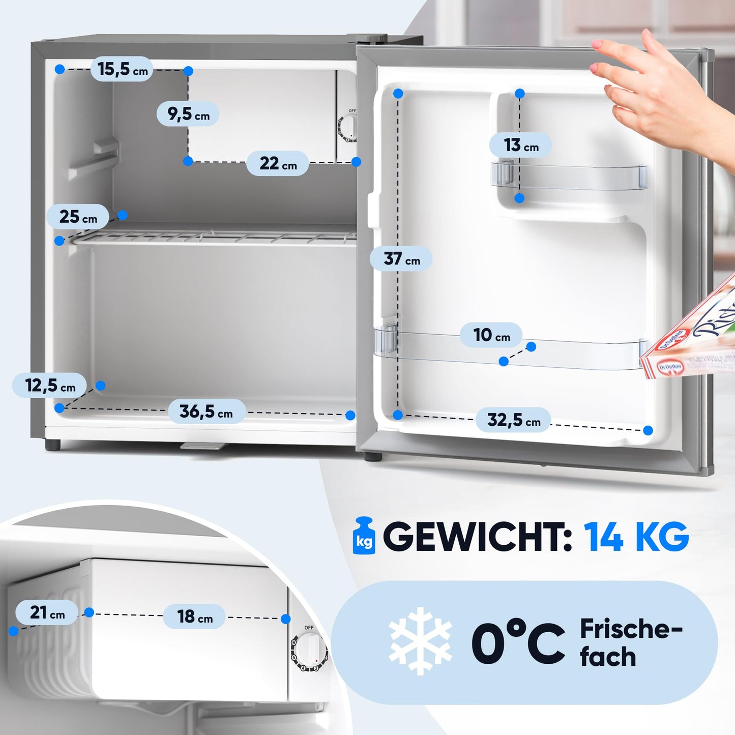 Stillstern Mini-Kühlschrank E