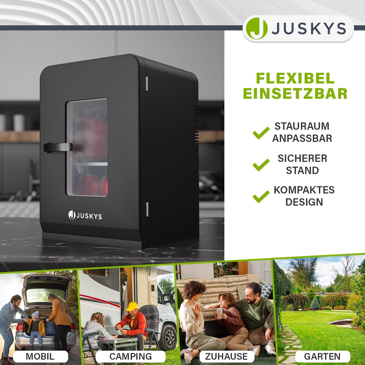 Juskys 2-in-1 Mini-Kühlschrank