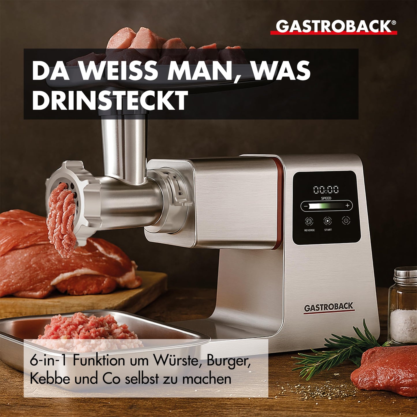 GASTROBACK Elektrischer Fleischwolf