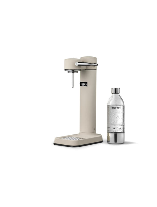 Aarke Carbonator 3, Premium Wassersprudler aus Edelstahl mit Aarke Flasche, Sand Finish
