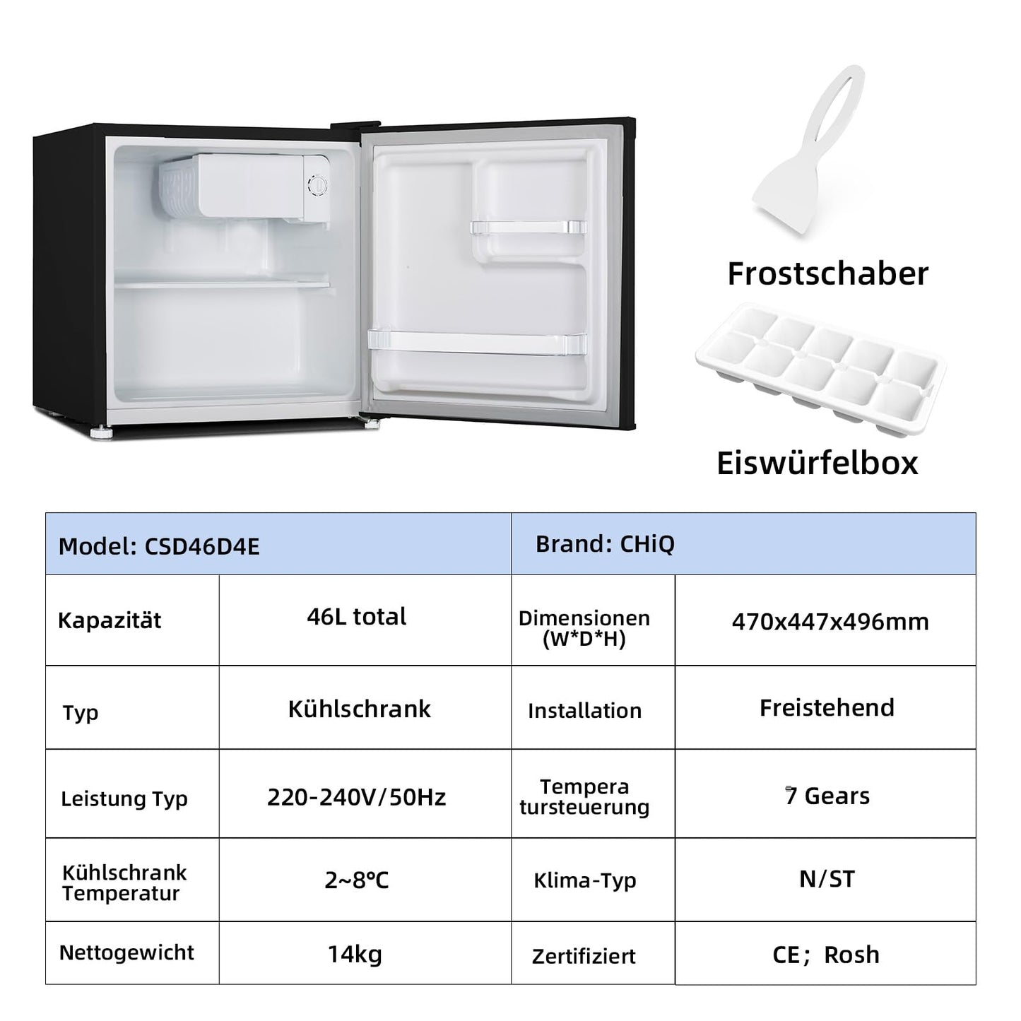 CHIQ Mini-Kühlschrank
