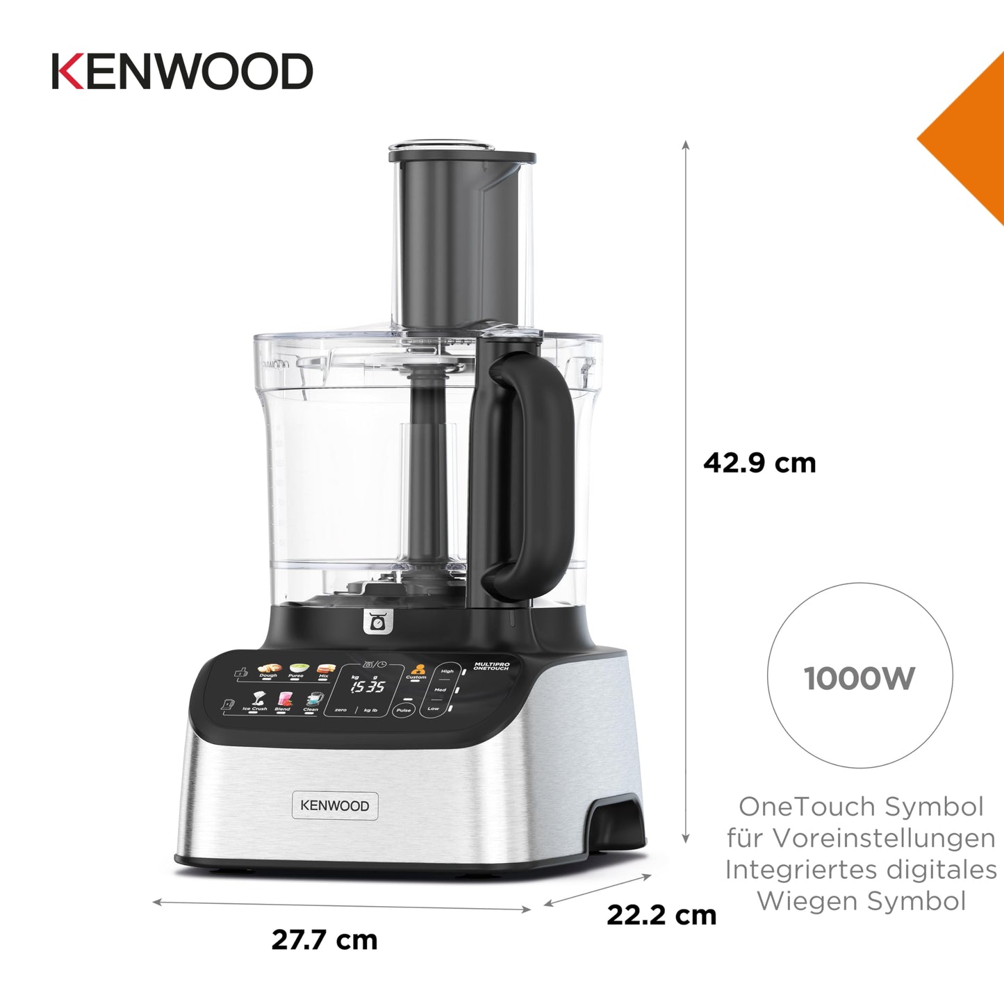 Kenwood MultiPro OneTouch FDM73.480SS Kompakt-Küchenmaschine