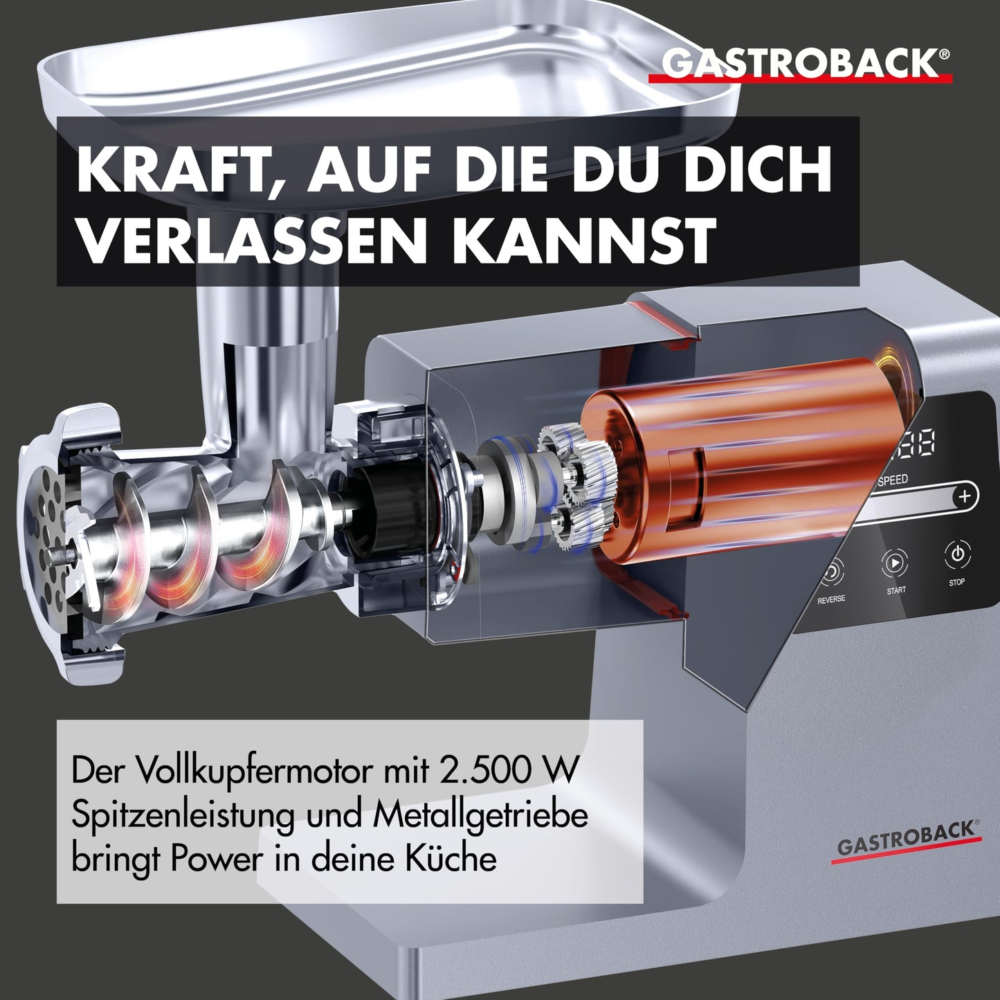 GASTROBACK Elektrischer Fleischwolf