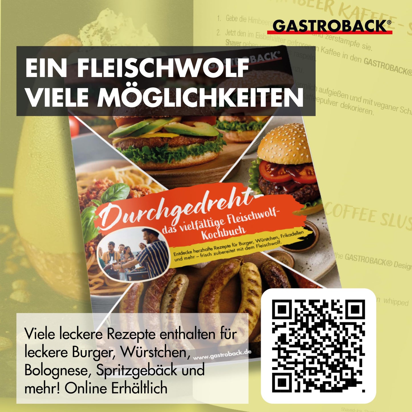 GASTROBACK Elektrischer Fleischwolf