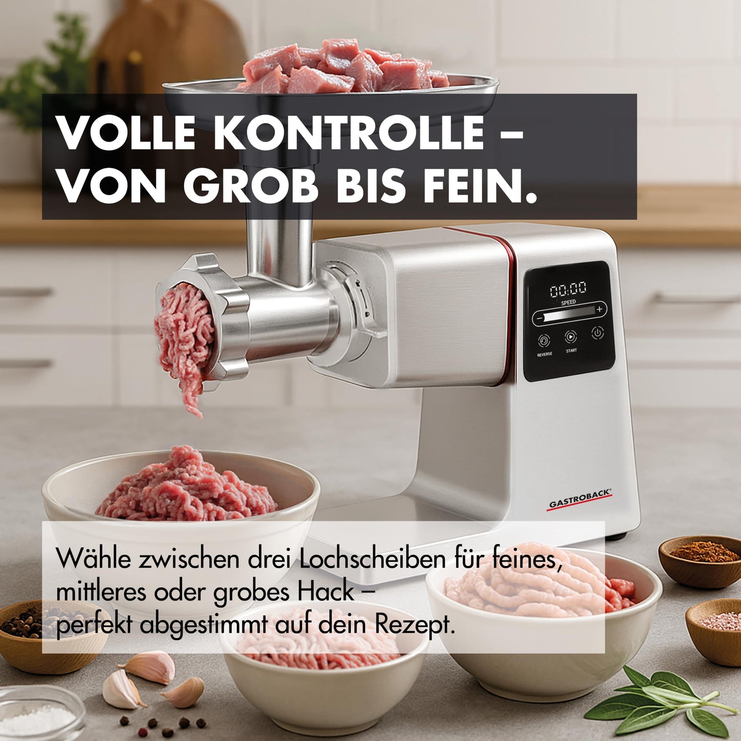 GASTROBACK Elektrischer Fleischwolf