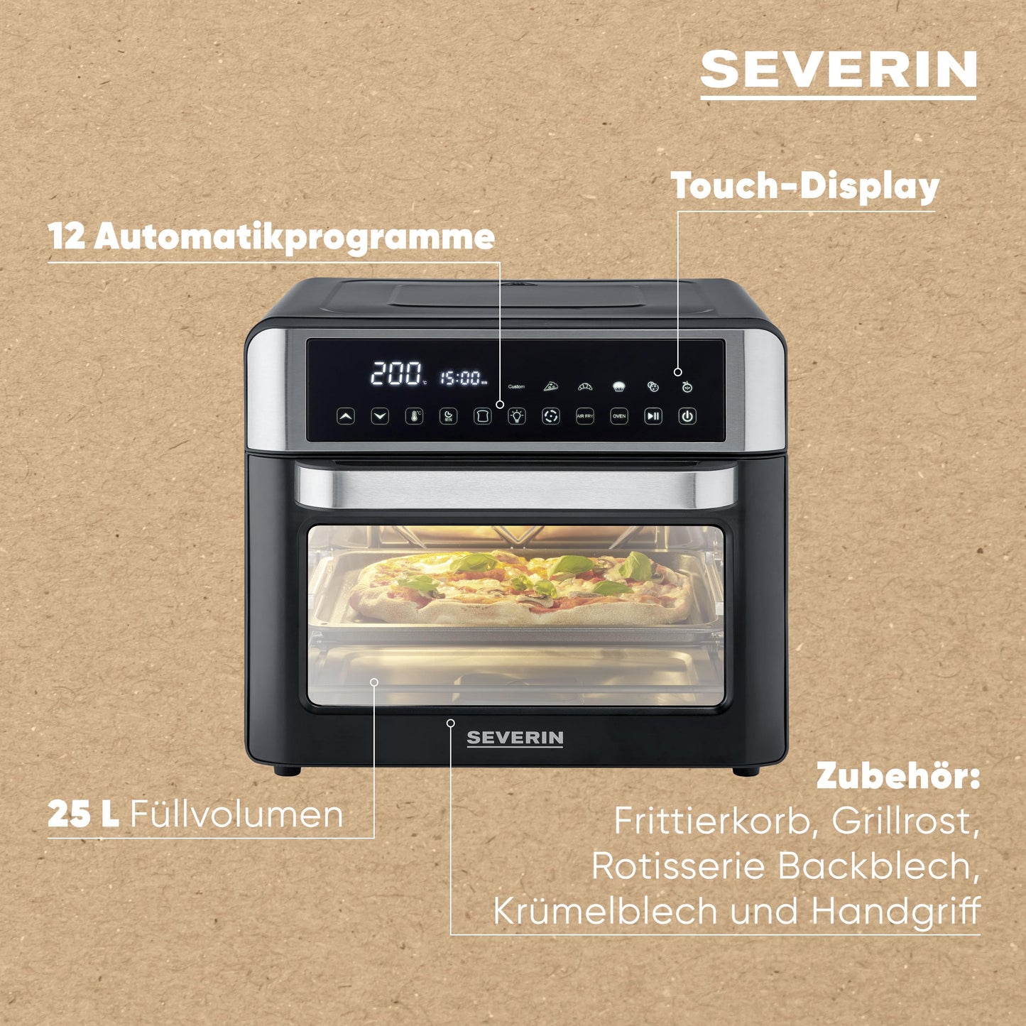 SEVERIN 2-in-1 Toastofen & Heißluftfritteuse
